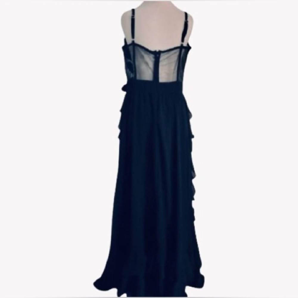 Incredible!!! Sheer Corset PatBo Gown Dress Formal Corset Illusion Floral Large - Picture 9 of 16